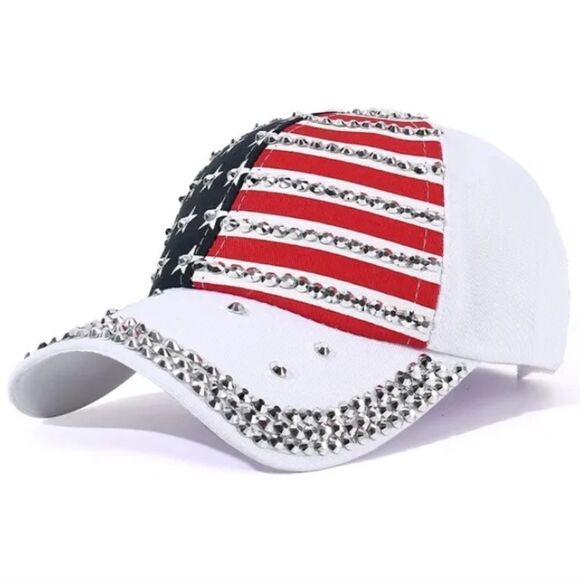 3 for $26 - Brand New American Flag Adjustable Baseball Cap Hat - Picture 1 of 3